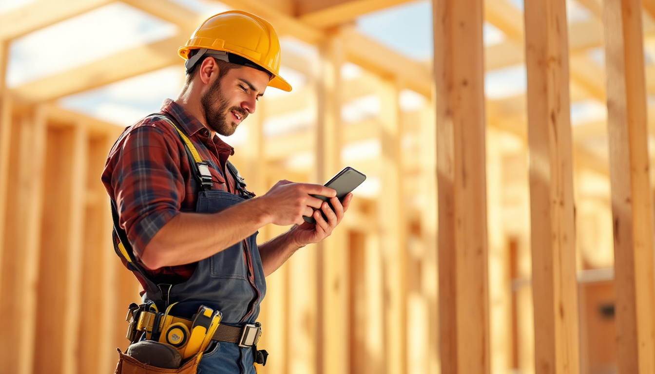 Tradie capturing site observations mid-workflow